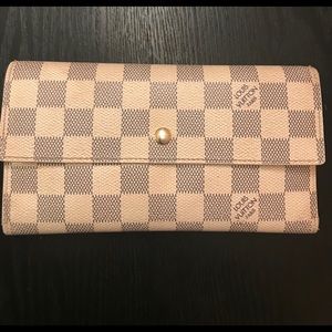 Louis Vuitton Long Trifold Wallet- Damier Azur